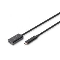 Подовжувач Digitus USB 3.2 Gen2 Active Cable 10G, C/M-C/F, 5m, Black (DA-73112)