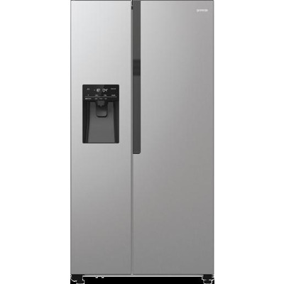 Холодильник SBS Gorenje, 179х70х92см, 2 дв., 376(190)л, А++, NF+, Инв. , Зона св-ти, диспенсер, генератор льда, Внешн.диспл, нерж