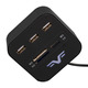 Концентратор USB 2.0 Frime 3хUSB2.0, SD, MS, TF Black (FHC-AllinOne3p2B)