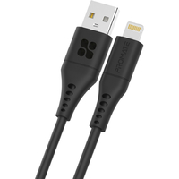 Кабель Promate USB - Lightning (M/M), 2.4 A, 2 м, PowerLink-Ai200 Black (powerlink-ai200.black)