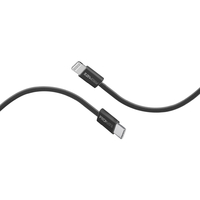 Кабель Promate USB Type-C - Lightning (M/M), 3 A, 27 W, 1.2 м, EcoLine-Ci120 Black (ecoline-ci120.black)