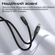 Кабель Promate USB Type-C - USB Type-C (M/M), 3 A, 60 W, 1.2 м, Springy Black (springy.black)