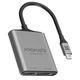 Адаптер Promate USB Type-C - 2xHDMI (M/F) MediaLink-H2 Grey (medialink-h2.grey)