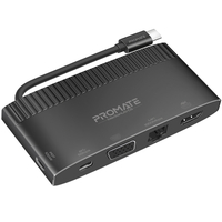 Концентратор USB Type-C Promate MediaHub-C6 6 in 1 Black (mediahub-c6.black)