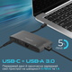 Концентратор USB Type-C Promate MediaHub-C6 6 in 1 Black (mediahub-c6.black)