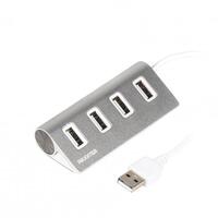 Концентратор USB 2.0 Maxxter 4хUSB2.0 Silver (HU2A-4P-01) 