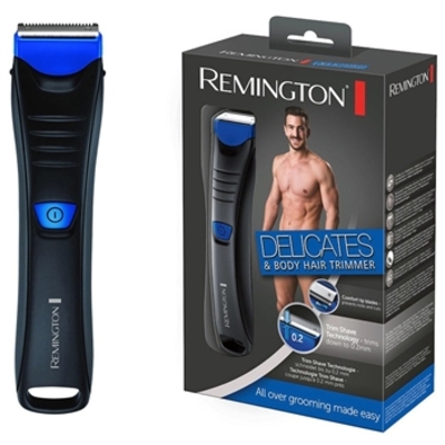 Тример Remington Delicates, для тіла та інтимних зон , акум., сталь, чорно-синій