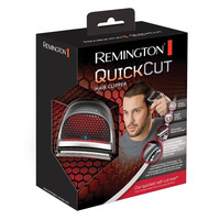 Машинка для стрижки Remington QuickCut Hairclipper, мережа+акум., роторний мотор, насадок-9, кейс, сталь, чорно-сріблястий