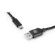 Кабель REAL-EL Premium Fabric USB - USB Type-C (M/M), 2 м, Black (EL123500047)