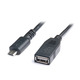 Кабель REAL-EL USB - micro USB V 2.0 (F/M), 0.1 м, чорний (EL123500014)