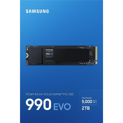 Накопичувач SSD  2ТB Samsung 990 EVO M.2 2280 PCIe 5.0 x4 NVMe V-NAND TLC (MZ-V9E2T0BW)