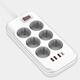 Фільтр живлення ColorWay CW-CHE64PDW 6 розеток, 4USB (Type-C PD20W + 3USB QC3.0) (38W), 2м, White