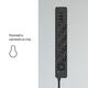 Фільтр живлення ColorWay CW-CHE435PDB 4 розетки, 3USB (2USB-A + 1 TYPE-C) (24W), 2м, Black