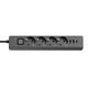 Фільтр живлення ColorWay CW-CHE435PDB 4 розетки, 3USB (2USB-A + 1 TYPE-C) (24W), 2м, Black