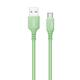 Кабель ColorWay USB - USB Type-C (M/M), soft silicone, 2.4 А, 1 м, Green (CW-CBUC042-GR)