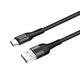 Кабель ColorWay USB - USB Type-C (M/M), nylon, 2.4 А, 1 м, Black (CW-CBUC045-BK)