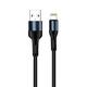 Кабель ColorWay USB - Lightning (M/M), nylon, 2.4 А, 1 м, Black (CW-CBUL045-BK)