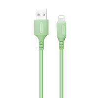 Кабель ColorWay USB - Lightning (M/M), soft silicone, 2.4 А, 1 м, Green (CW-CBUL042-GR)