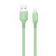 Кабель ColorWay USB - Lightning (M/M), soft silicone, 2.4 А, 1 м, Green (CW-CBUL042-GR)