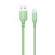 Кабель ColorWay USB - micro USB (M/M), soft silicone, 2.4 А, 1 м, Green (CW-CBUM042-GR)