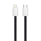 Кабель ColorWay USB Type-C - Lightning (M/M), (braided cotton) (PD Fast Charging 27W), 2 м, Black (CW-CBPDCL068-BK)