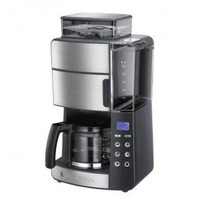 Кофеварка Russell Hobbs капельная  Grind and Brew, 1.25л, молотый, LED-дисплей, черно-металл