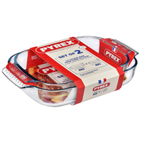 Форма с/к PYREX CLASSIC н-р форм 2пр скл прямокут 38х25,34х22см (913S608/8043)