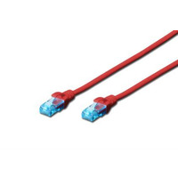 Патч-корд DIGITUS CCA CAT 5e UTP, 1м, AWG 26/7, PVC, Red (DK-1512-010/R)