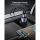 Автомобільний зарядний пристрій UGREEN CD213 36W 2xUSB QC 3.0 3A Car Charger (Темно-синій)