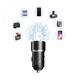Автомобільний зарядний пристрій SkyDolphin SZ02T Aluminium (2USB, 2.4A) Black (AZP-000072) + кабель Type-C
