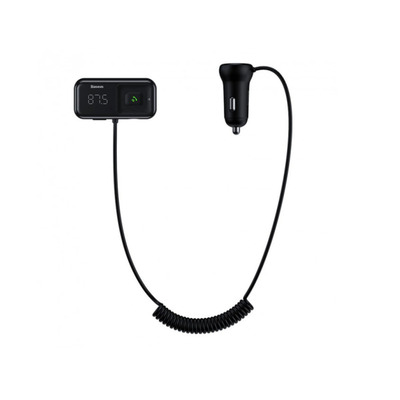 АЗП з FM-модулятором Baseus T typed S-16 wireless MP3 car charger  Black