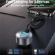 Автозарядка 2xUSB 65W (1xUSB-C+1USB-A) PD 30W with spring Type-C cable 1.2M чорна Choetech