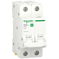 Автоматичний вимикач Schneider Electric RESI9 20 А, 2P, крива С, 6кА