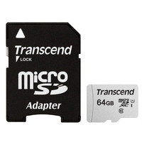 Карта пам`яті Transcend microSDXC 64GB C10 UHS-I R95/W45MB/s + SD-адаптер (TS64GUSD300S-A)