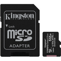 Карта пам'яті Kingston Canvas Select Plus 512Gb microSDXC (UHS-1) class 10 А1 (adapter SD)