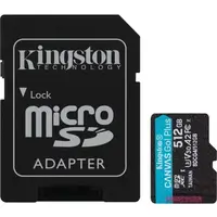 Карта пам`яті MicroSDXC   512GB UHS-I/U3 Class 10 Kingston Canvas Go! Plus R200/W160MB/s + SD-адаптер (SDCG4/512GB)