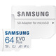 Карта памяти MicroSDXC 64GB UHS-I/U3 Class 10 Samsung Evo Plus R160MB/s + SD-адаптер (MB-MC64SA/EU)