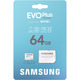 Карта памяти MicroSDXC 64GB UHS-I/U3 Class 10 Samsung Evo Plus R160MB/s + SD-адаптер (MB-MC64SA/EU)