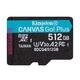 Карта памяти MicroSDXC  512GB UHS-I/U3 Class 10 Kingston Canvas Go! Plus R200/W160MB/s (SDCG4/512GBSP)