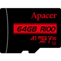 Карта пам`ятi MicroSDHC 64GB UHS-I Class 10 Apacer + SD adapter (AP64GMCSX10UB-R)