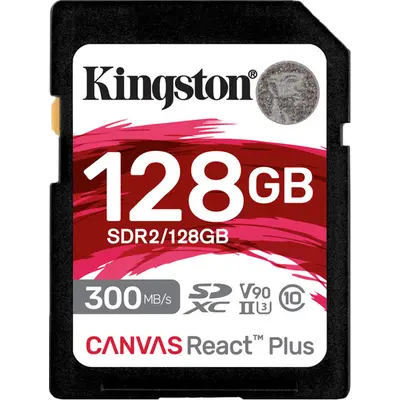 Карта пам'яті Kingston SDXC 128GB Canvas React Plus Class 10 UHS-II U3 V90 (SDR2/128GB)