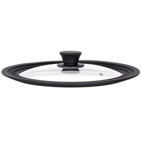 Кришка універсальна Ardesto Black Mars Smart 24/26/28 см, скло, силікон (AR2428UL)