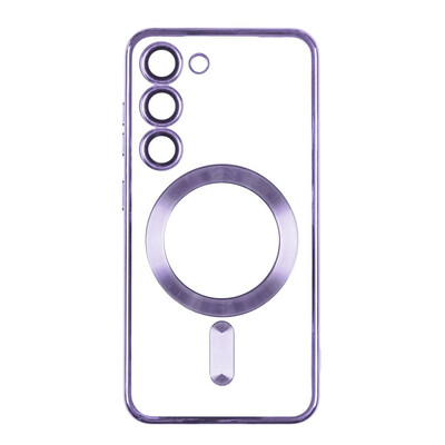 Чохол TPU Metallic Full Camera with Magsafe для Samsung Galaxy S23 Plus Purple