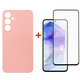 Чeхол-накладка Dengos для Samsung Galaxy A55 SM-A556 Pink (DG-KM-92) + защитное стекло