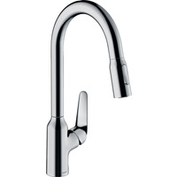 Змішувач для кухні Hansgrohe Focus M42, дл.злива - 224мм, витяжної, 1 ричаг, KM220, хром 71800000
