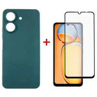 Чeхол-накладка Dengos для Xiaomi Redmi 13C Green (DG-KM-54) + защитное стекло
