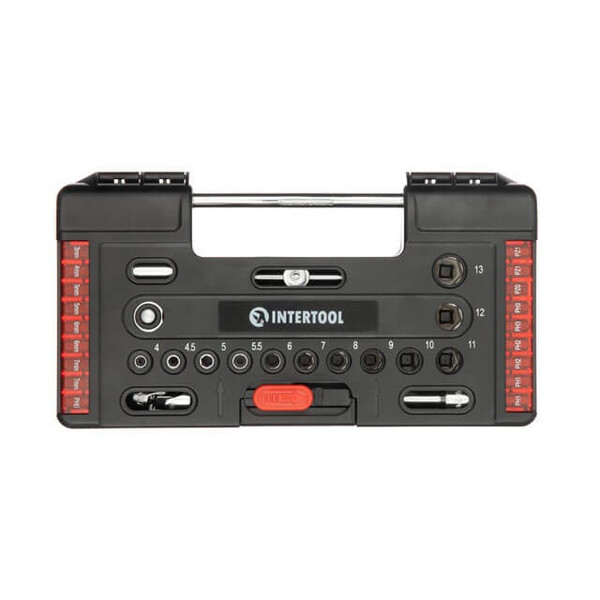 Набір насадок і головок з тріскачкаю 57 од, STORM INTERTOOL VT-3657