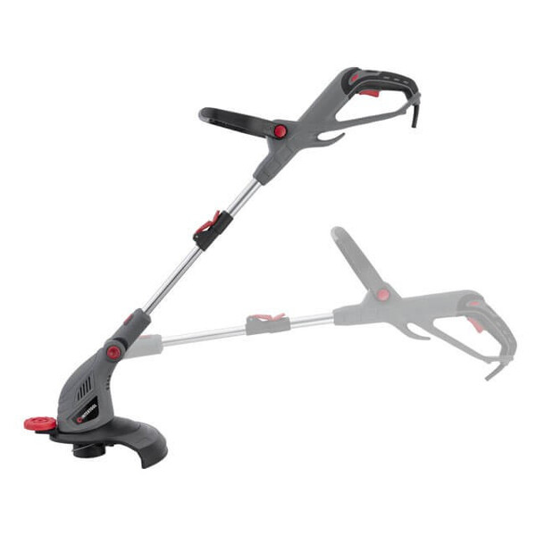 Тример електричний, 450 Вт, 230 В~50 Гц, 10000 об/хв, діаметр обертання ліски 300 мм, регулювання довжини