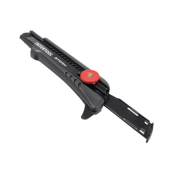 Ніж сегментний для лінолеуму 18 мм, металева напрямна, гвинтова фіксація Storm INTERTOOL HT-0539