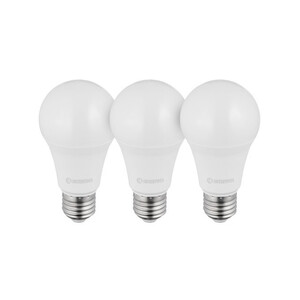 Лампи світлодіодні, набір 3 од. LL-0017, LED A60, E27, 15 Вт, 150-300 В, 4000 K, 30000 г, гарантія 3 роки